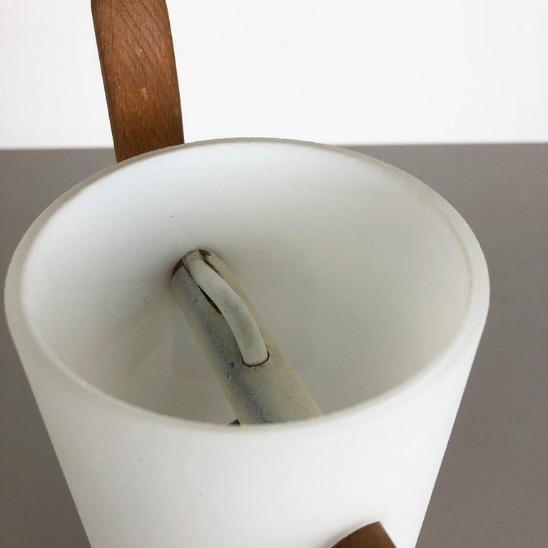 photo vintage Teak And Glass Wall Sconces Light By Uno & östen Kristiansson For Luxus, Sweden