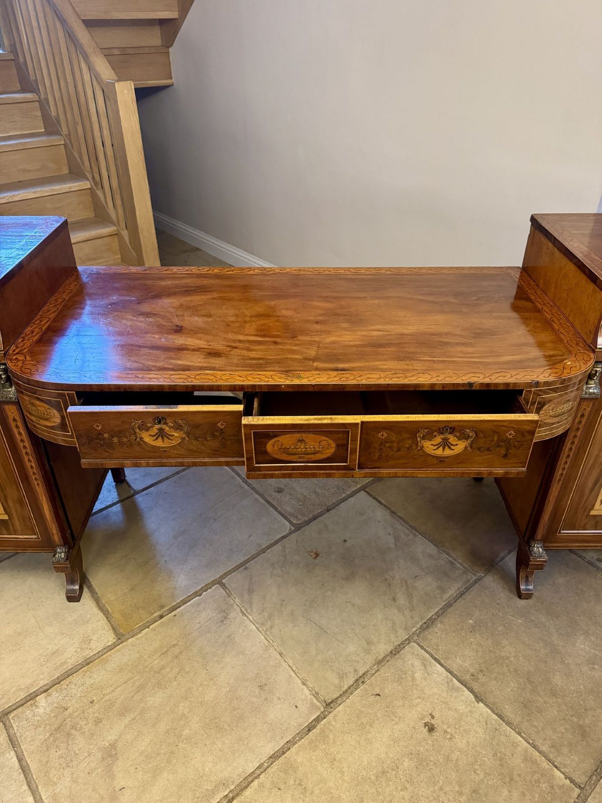 Outstanding Quality Large George III Mahogany & Satinwood Inlaid Sideboard photo 12950.0