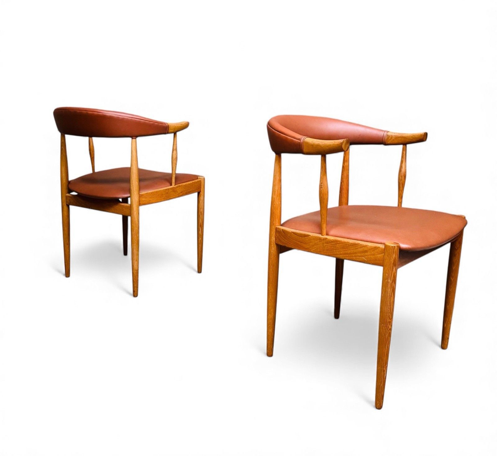 photo for sale Pair Of Johannes Anderson Teak Dining Chairs Model Ba113 Mid Century C1960s