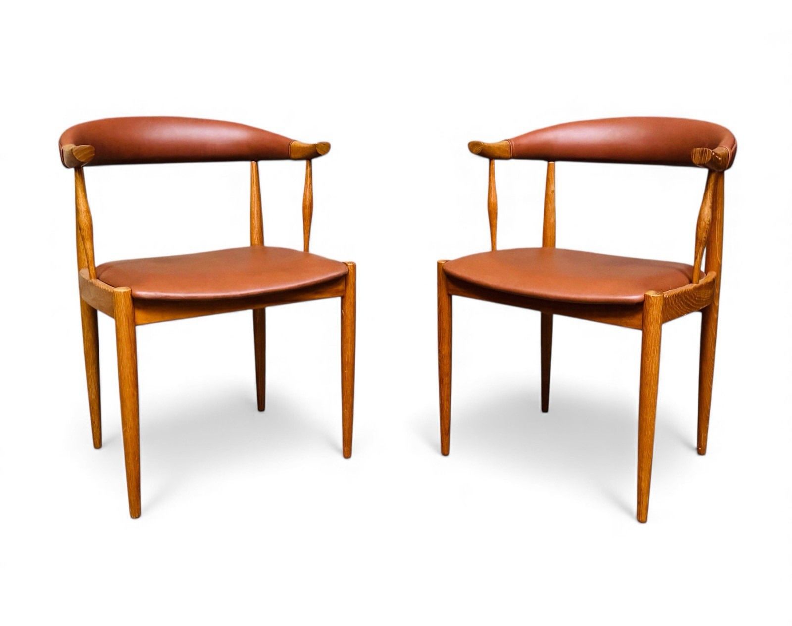 695.0 Pair Of Johannes Anderson Teak Dining Chairs Model Ba113 Mid Century C1960s photo