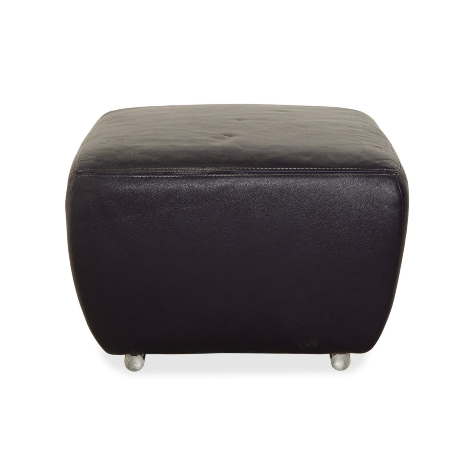 Tabouret Koinor Avanti en cuir violet aubergine photo vinterior