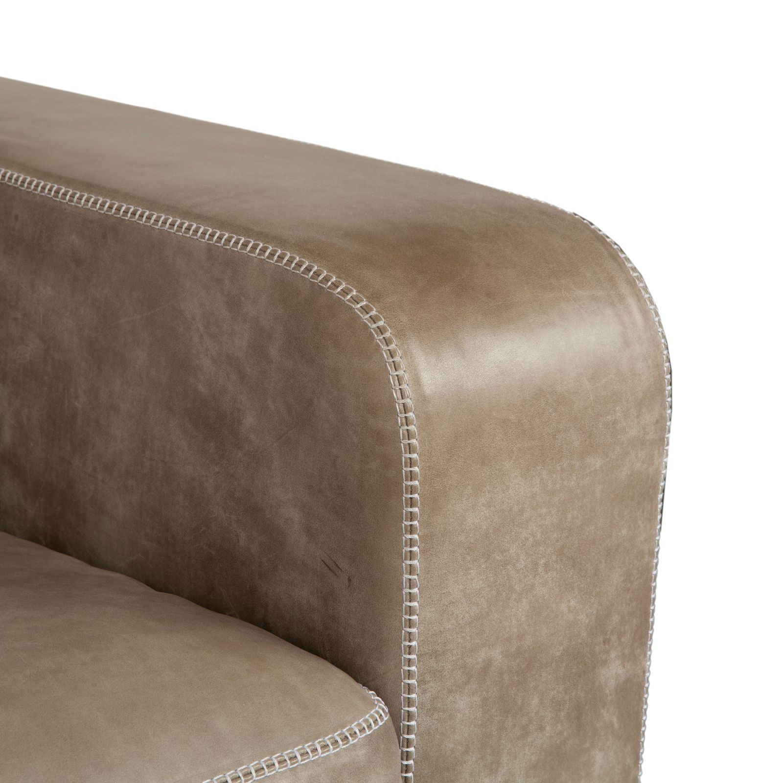 Fauteuil Machalke Valentino en cuir gris photo for sale