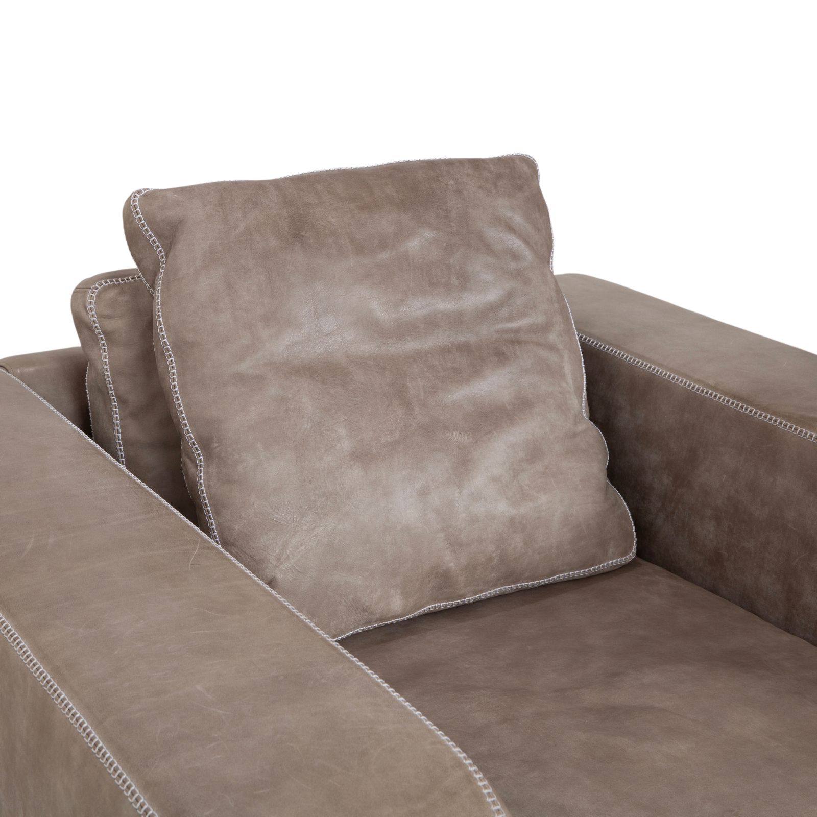 Fauteuil Machalke Valentino en cuir gris photo 1452.0