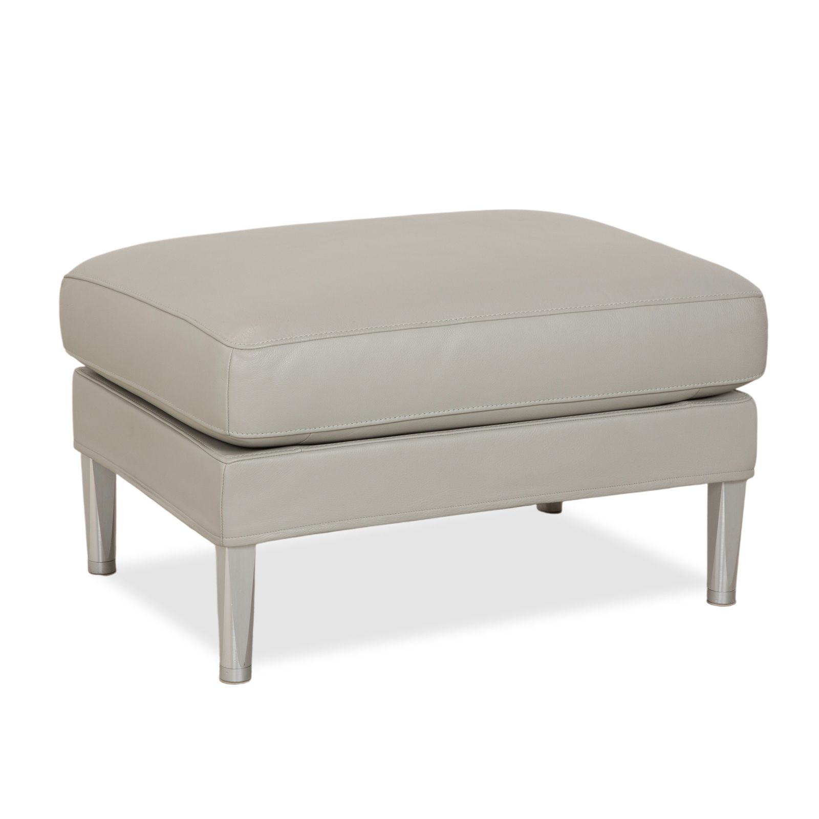 Tabouret Fsm Clarus en cuir gris pebble