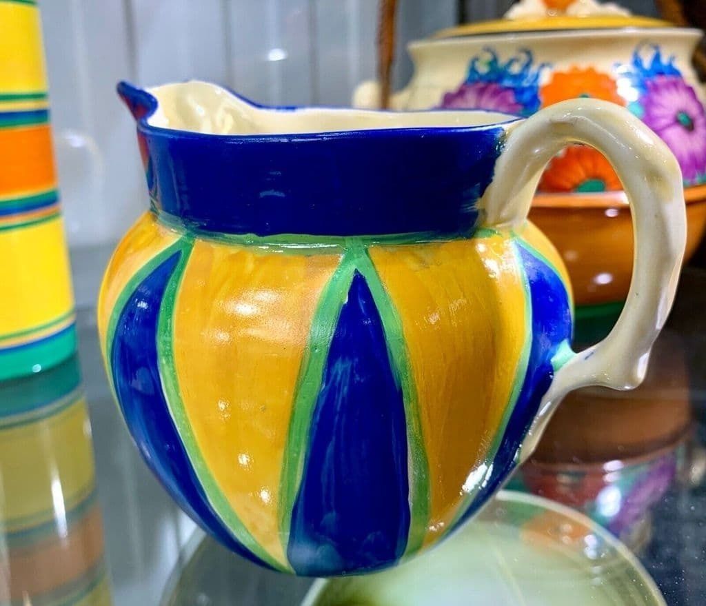 Clarice Cliff Original Jug / Vase Art Deco Pottery / Antique / Bizarre / C1929 photo furniture