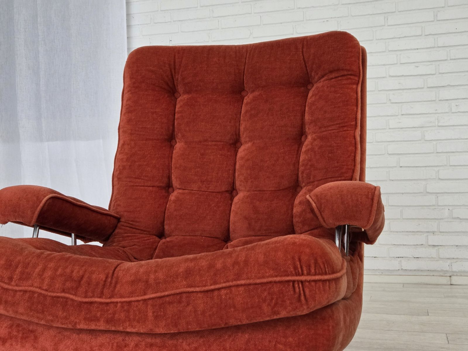 Jaren 1970, Zweedse Draaifauteuil Van Ulferts Möbler, Meubelvelours. photo 1590.0