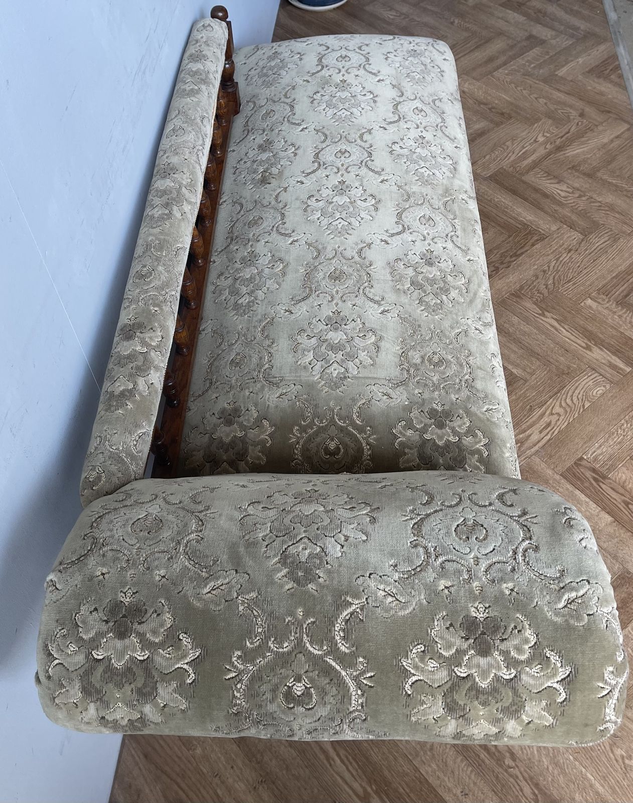 Furniture Vintage Antique Edwardian Rare Chaise Longue Daybed Couch photo