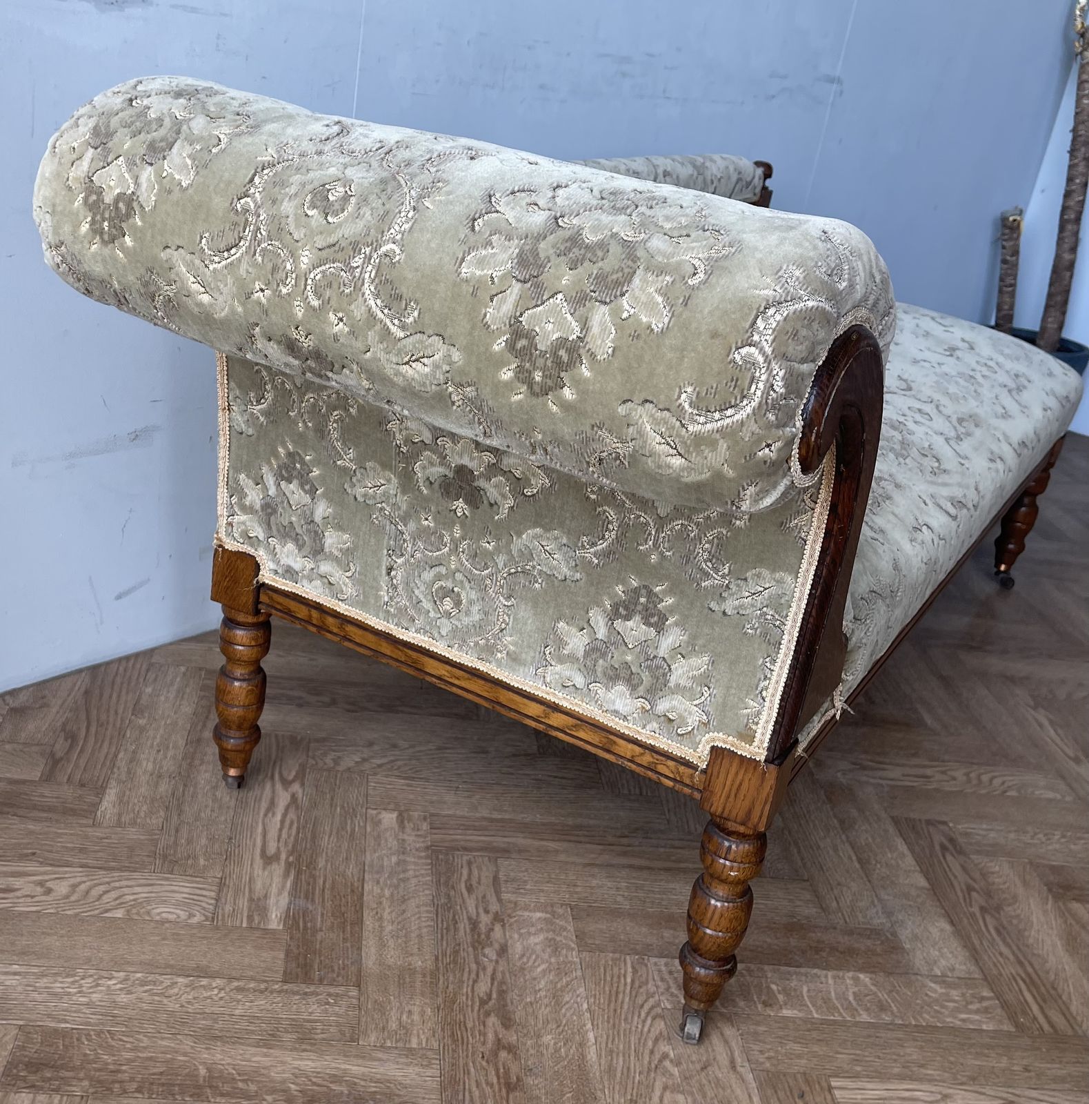 475.0 Vintage Antique Edwardian Rare Chaise Longue Daybed Couch photo
