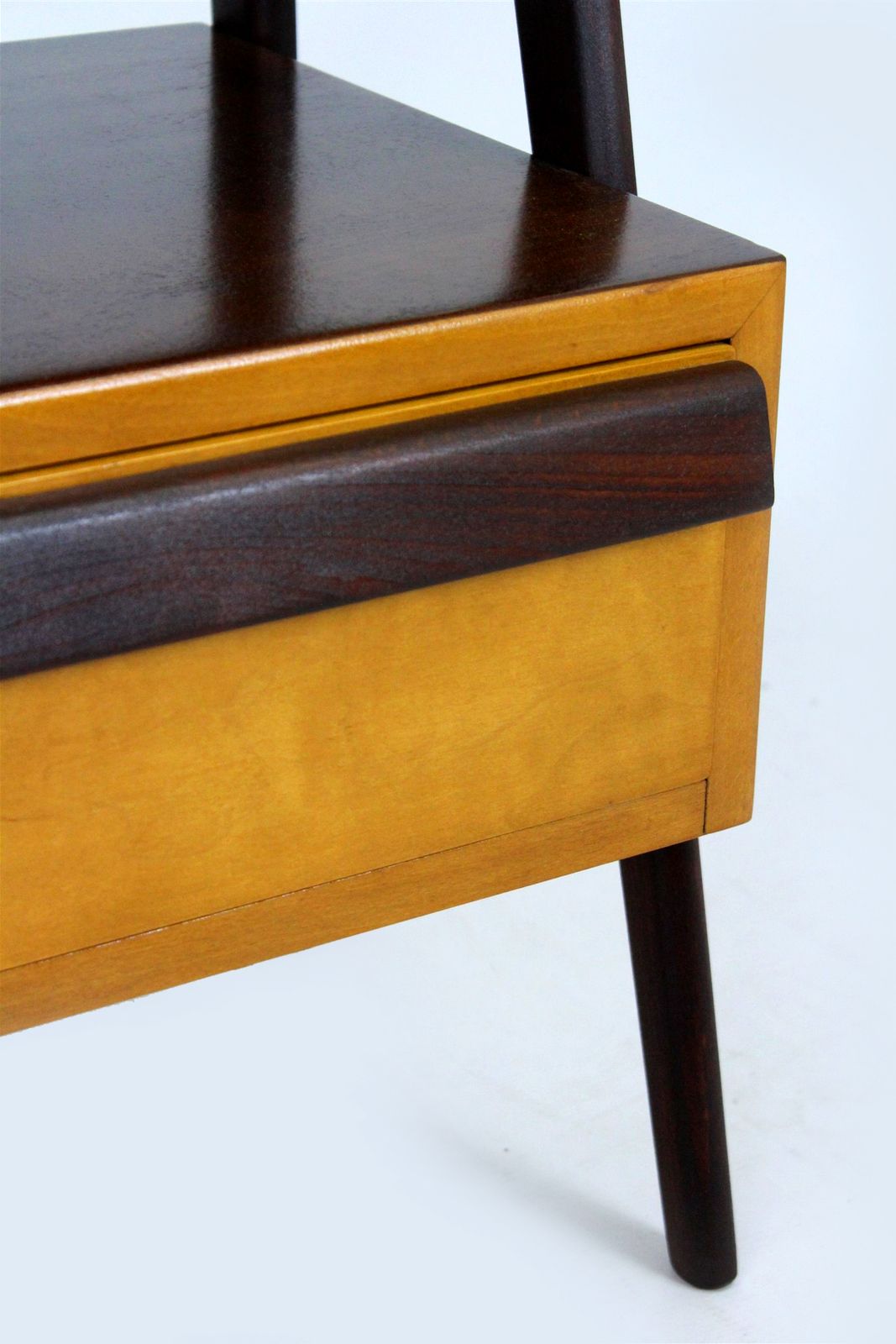 2200.0 Czech Mid Century Jitona Mahogany Nightstands Bedroom Set, Fully Restored 1960s photo