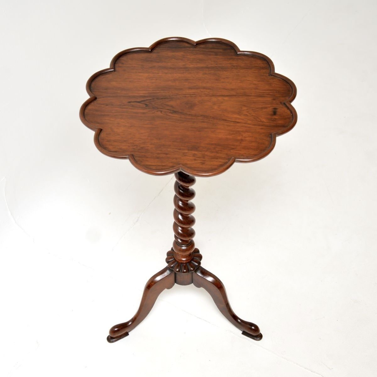 Antique William IV Rosewood Barley Twist Occasional Side Table photo for sale