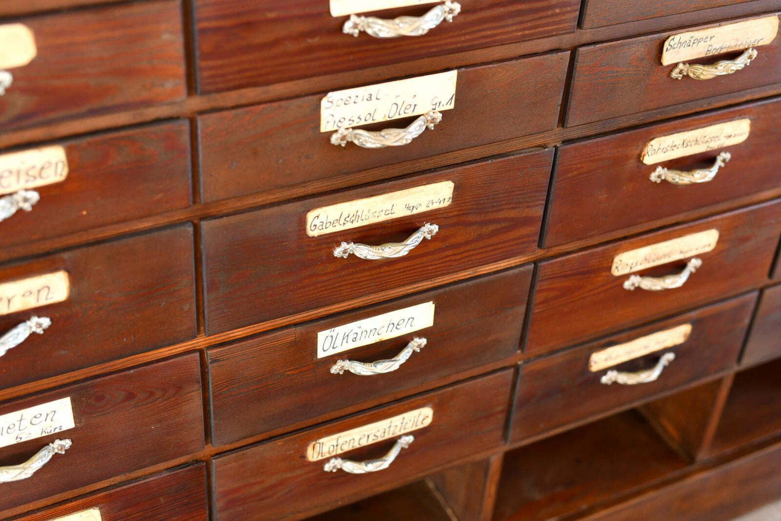 photo furniture Art Nouveau Ironmongers Drawers Circa 1910