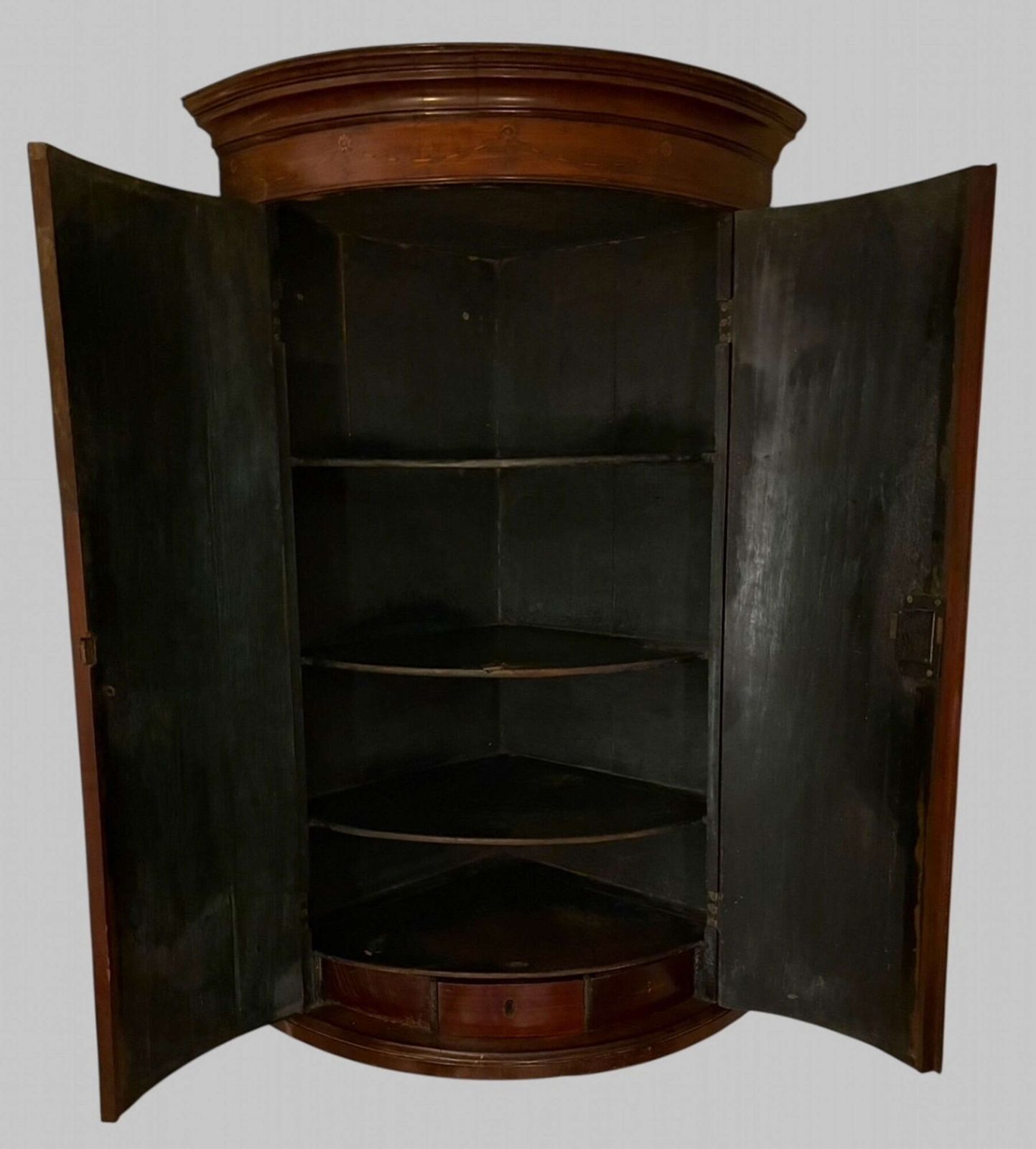 A Late Georgian With Continental Empire Influence Mahogany Wall Cabinet photo furniture