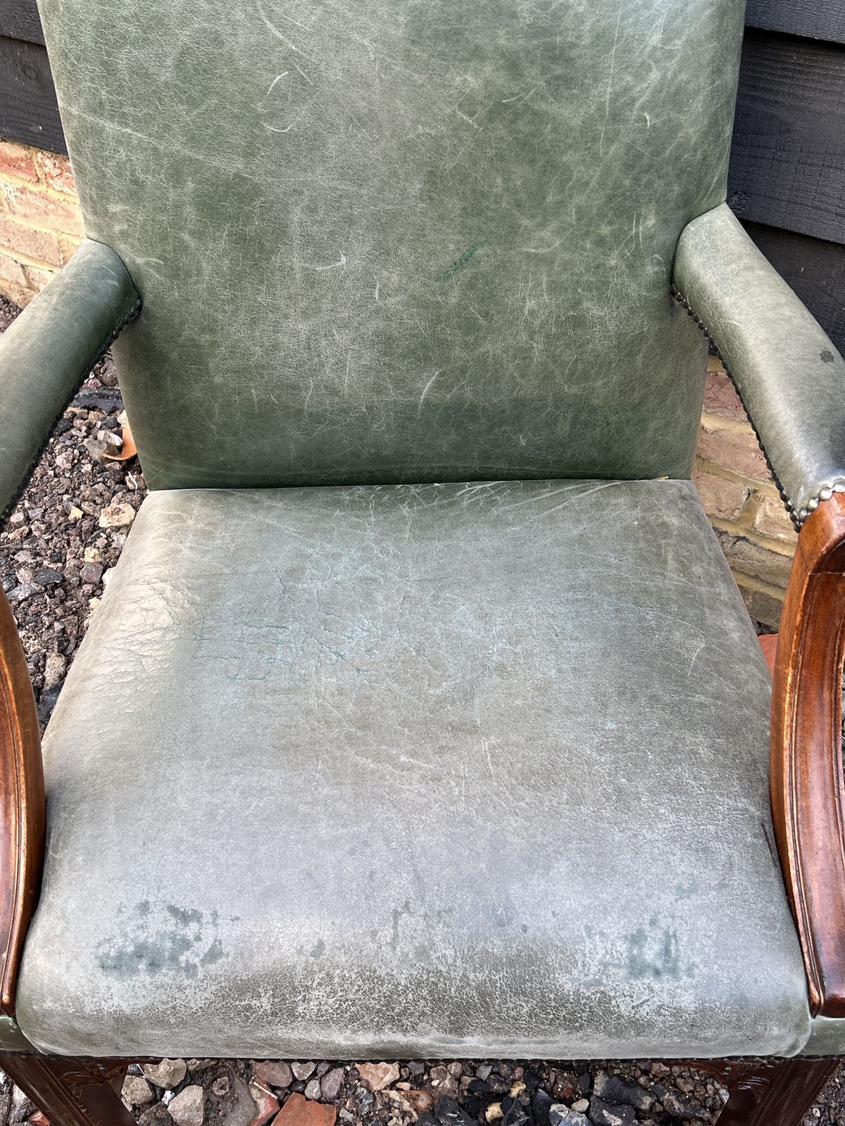 Mahogany Gainsborough Open Arm Desk  Chair In George III Style photo 190.0