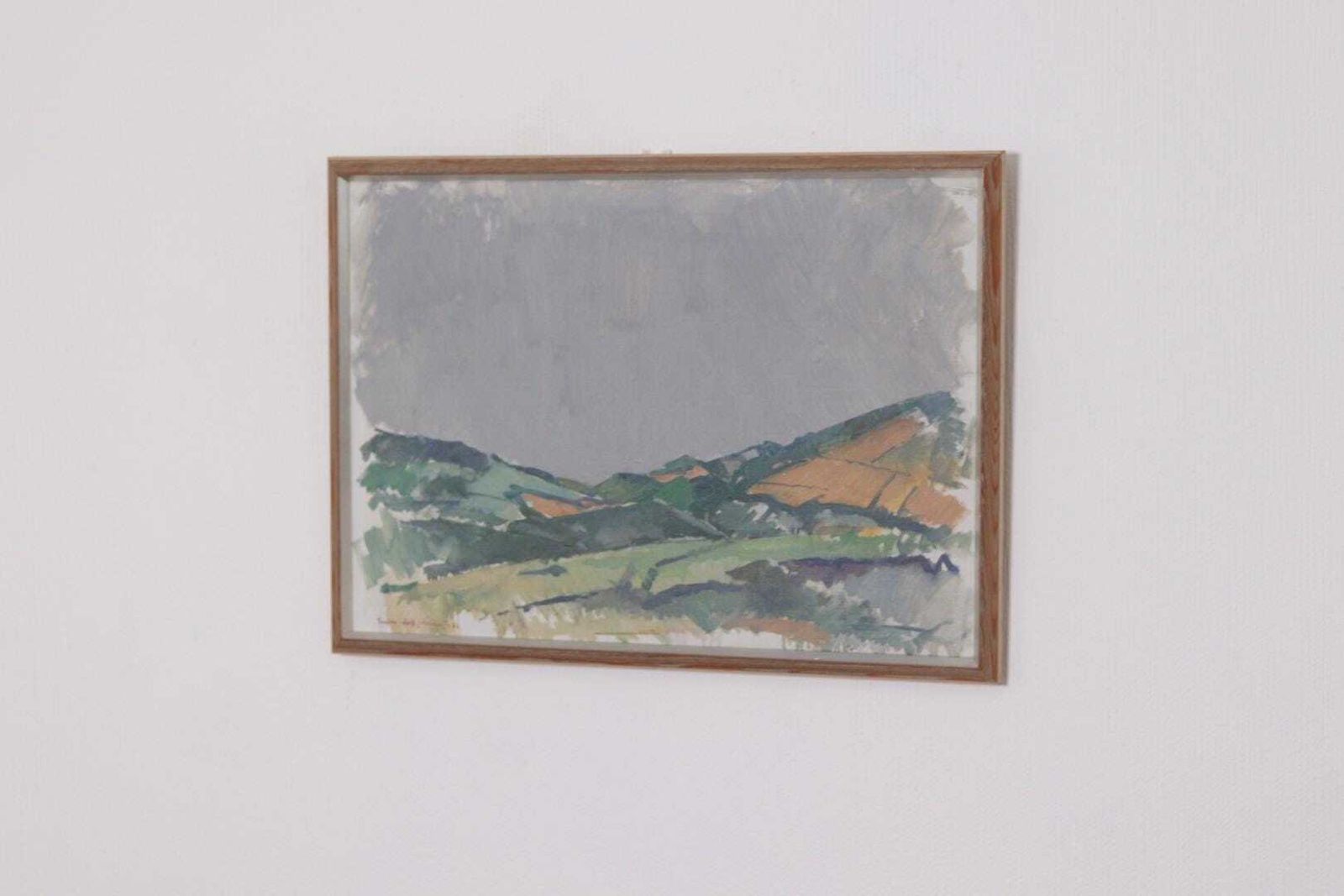 Original Swedish Oil On Canvas – “Valley” By Gustav Adolf Johansson – Vintage 1972, Framed 45 × 61 Cm (17.7" × 24") photo for sale