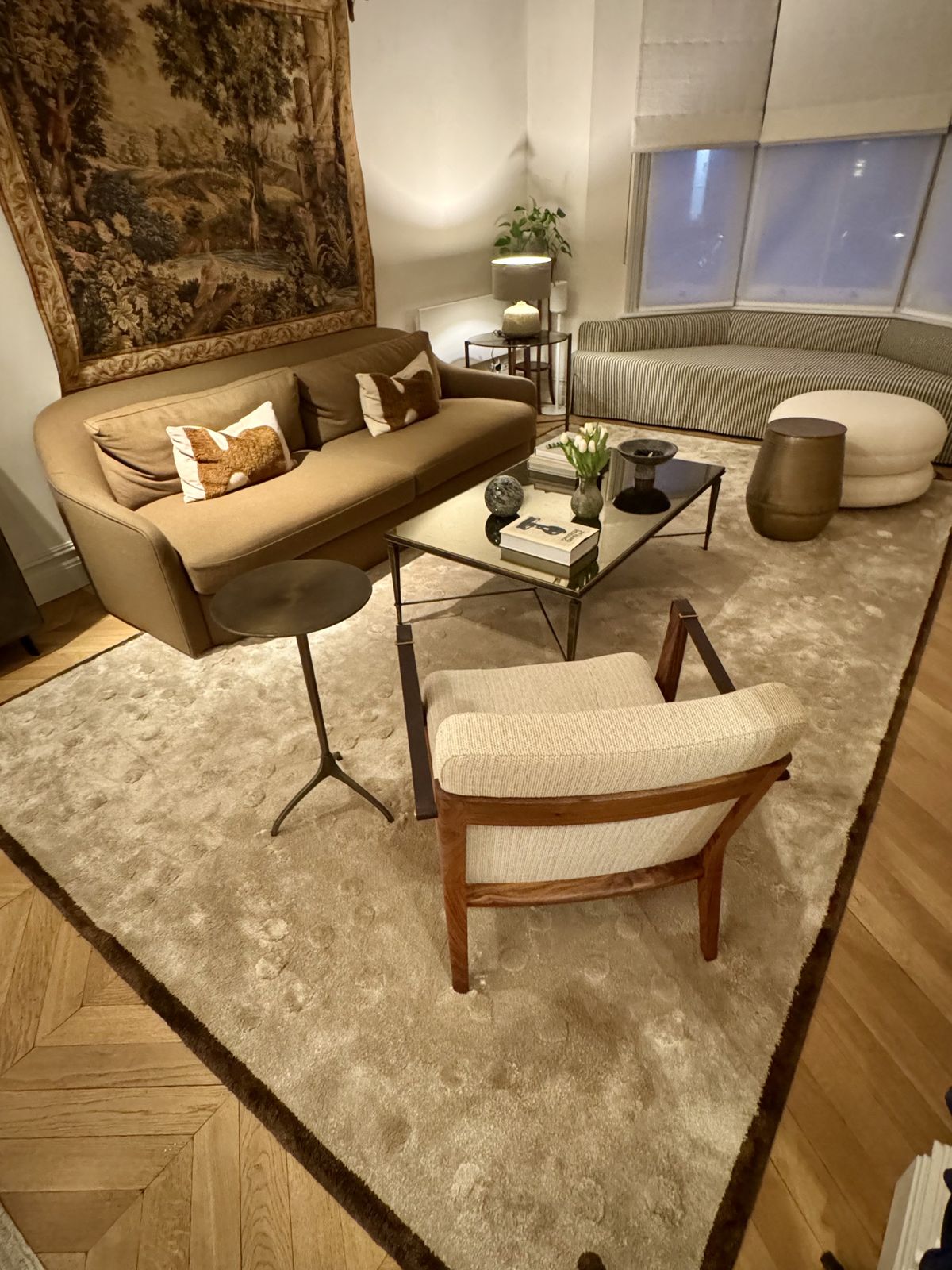 70% Off | Beautiful Custom Mid Century Hand Tufted Silk Xl Area Rug 2.48 X 4.3m photo 950.0