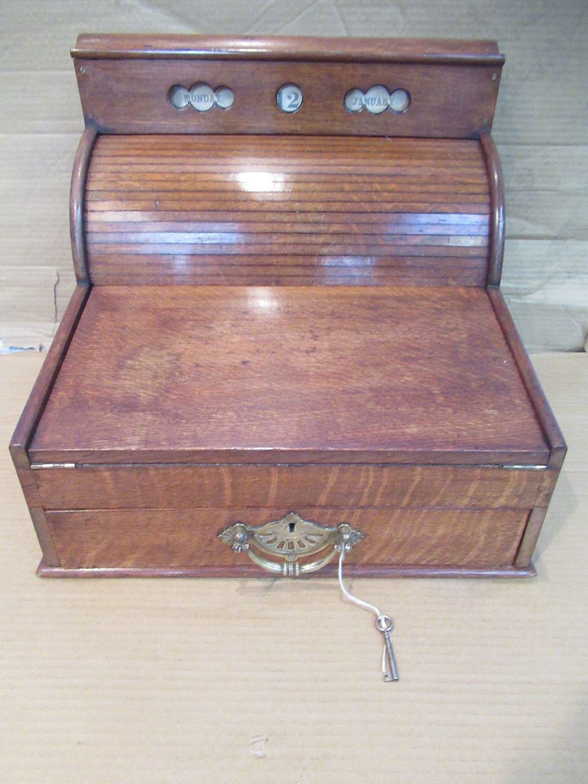Late Victorian  Oak Stationary / Date  Cabinet photo furniture