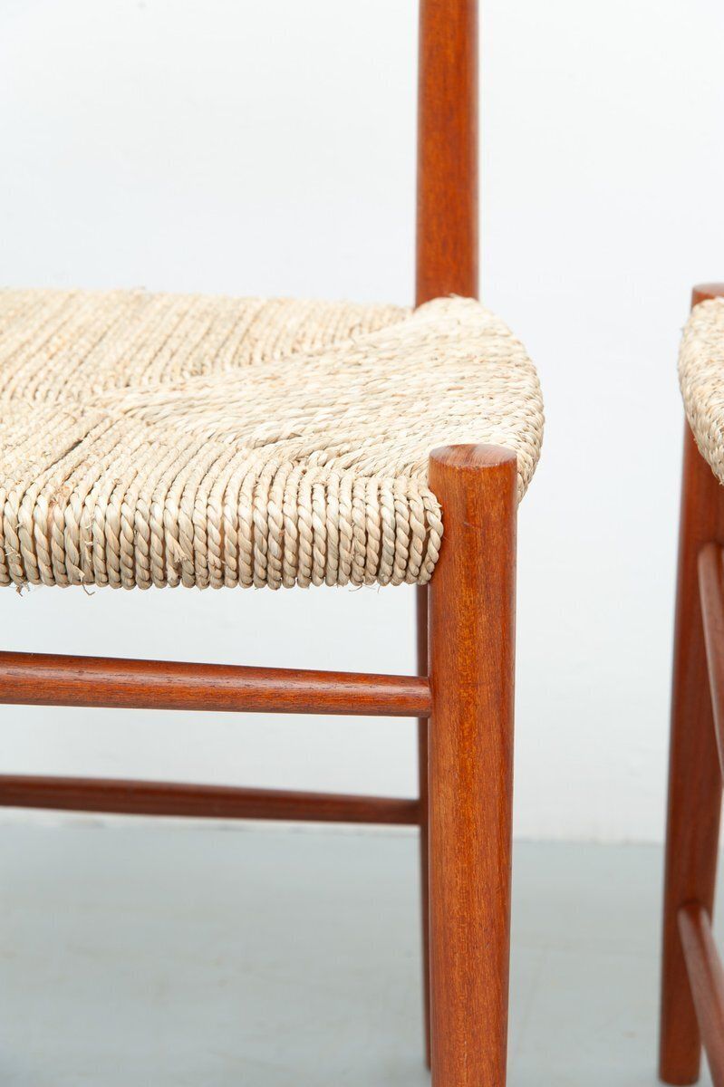 Furniture Vintage Teak Dining Chairs By Peter Hvidt And Orla Mølgaard Nielsen For Søborg Møbelfabrik, 1950s, Set Of 4 photo