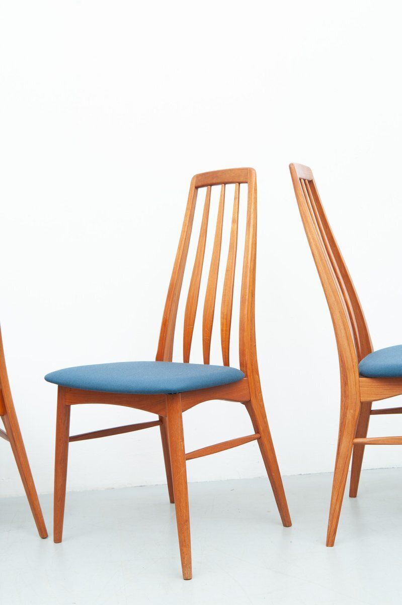 photo furniture Eva Chairs In Teak By Niels Koefoed For Koefoed Hornslet, 1960s, Set Of 8