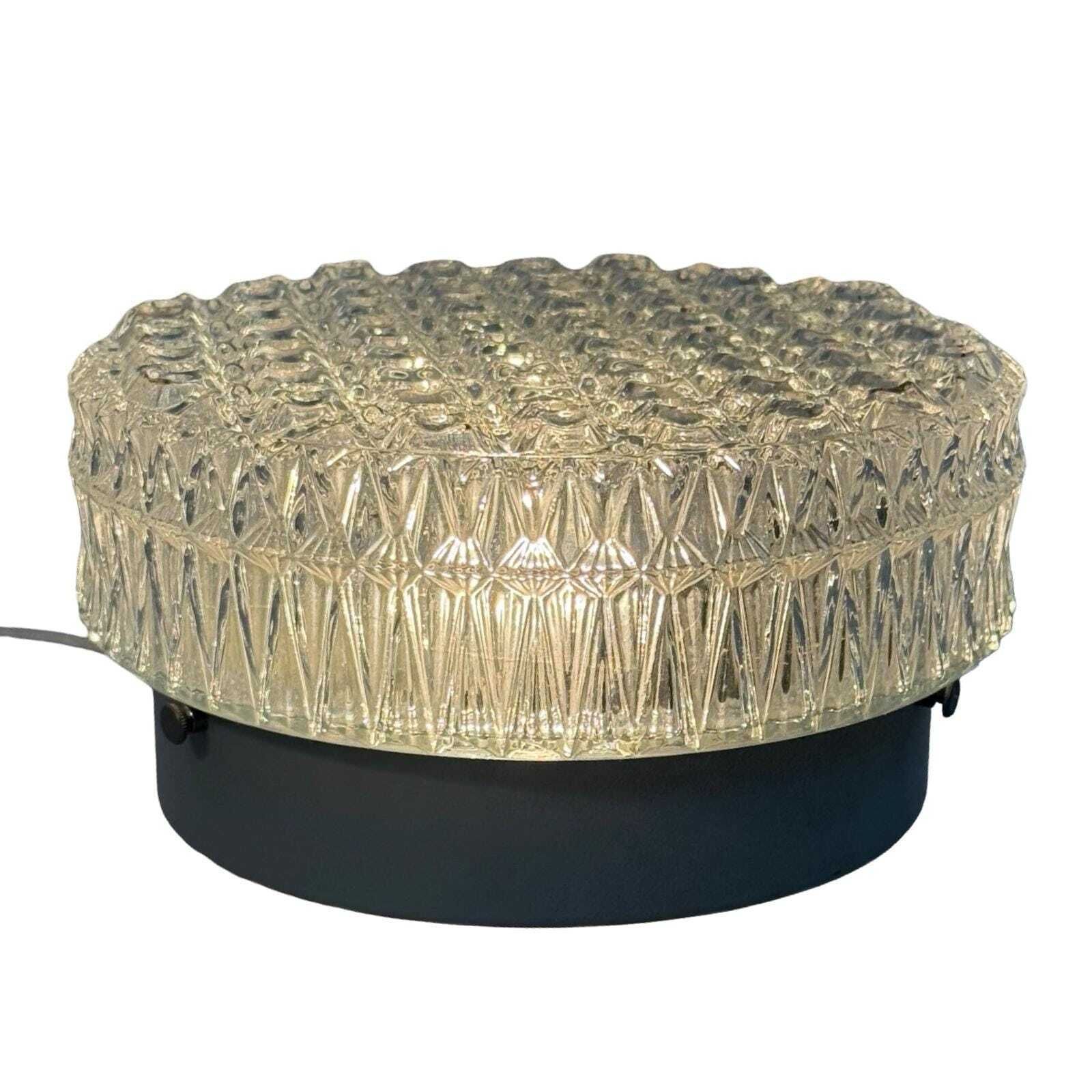 Ceiling Mounted (Or Wall Mounted) Lamp With Pressed Glass   Sconce   Midcentury Modern   Kamenický šenov , Czechoslovakia photo furniture