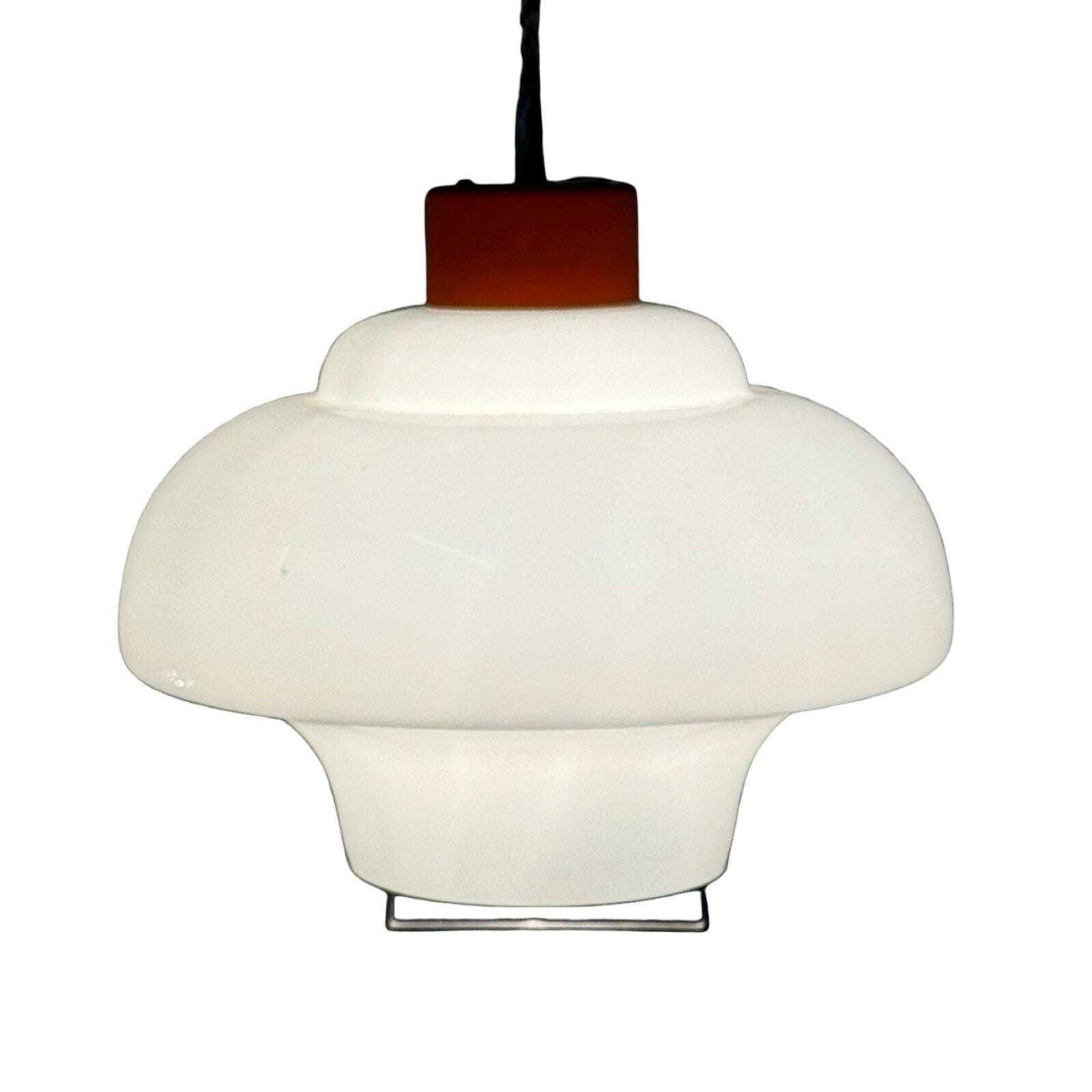 Vintage 50's Mcm Hanging Pendant   Pull Down / Adjustable   Czechoslovakia   Opaline Glass   Kamenický šenov photo 353.0
