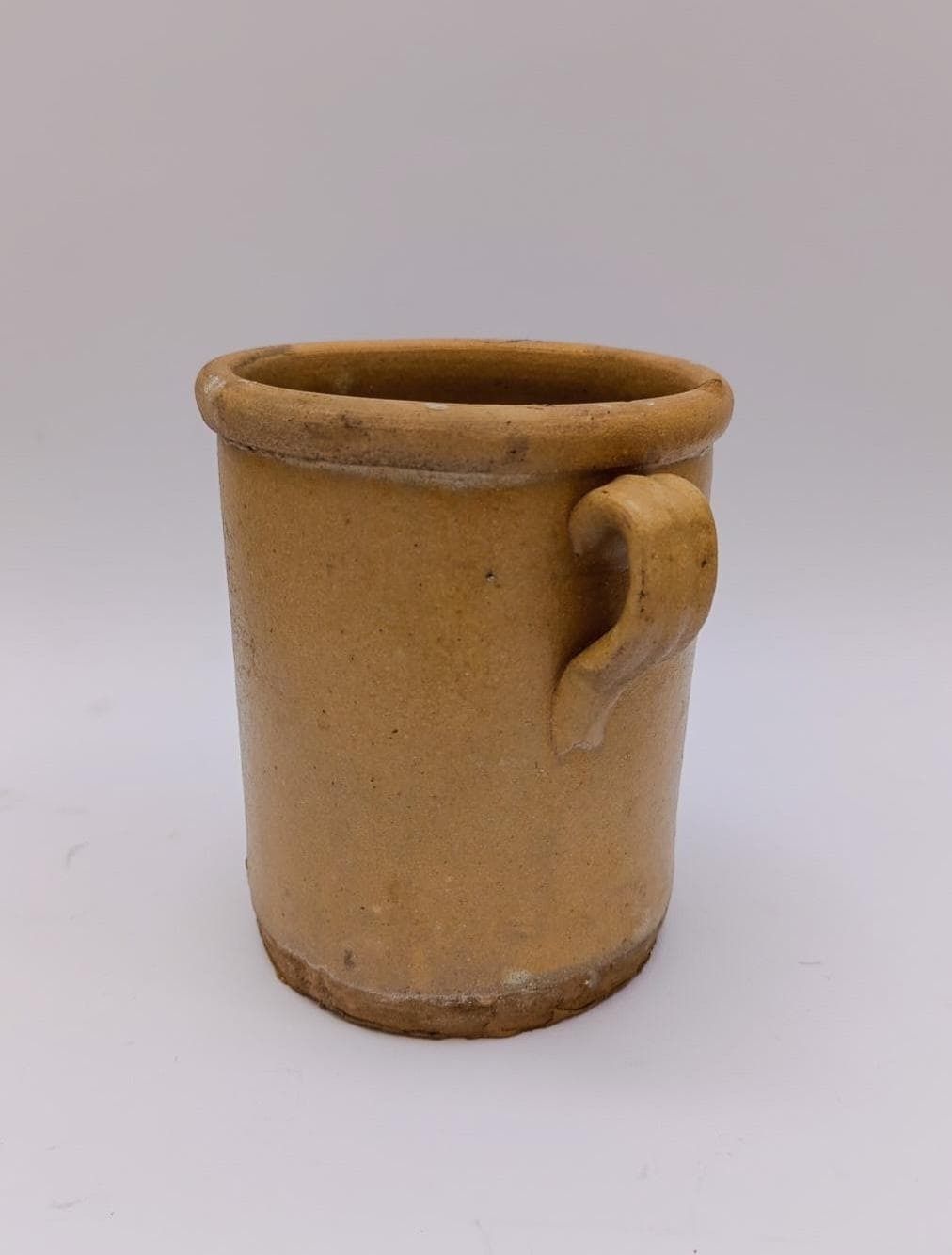 Antique Two Handled Container Made In Puglia Grottaglie Late 19th Century Ceramic Majolica Jar Vase photo Home Decor
