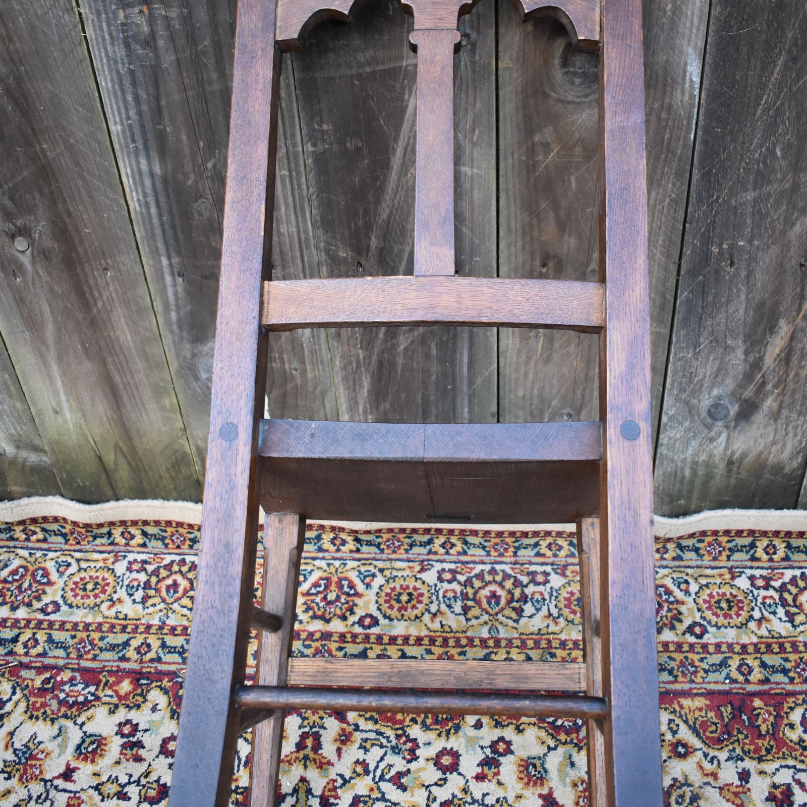 Furniture Antique Perkins Neale & Stockwell Of Leicester Oak Gothic Chapel Church Chair photo
