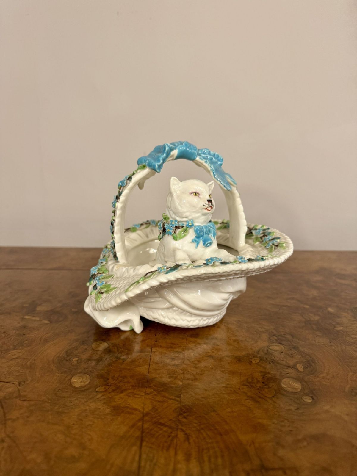 Pretty Quality Antique Porcelain Basket photo 595.0