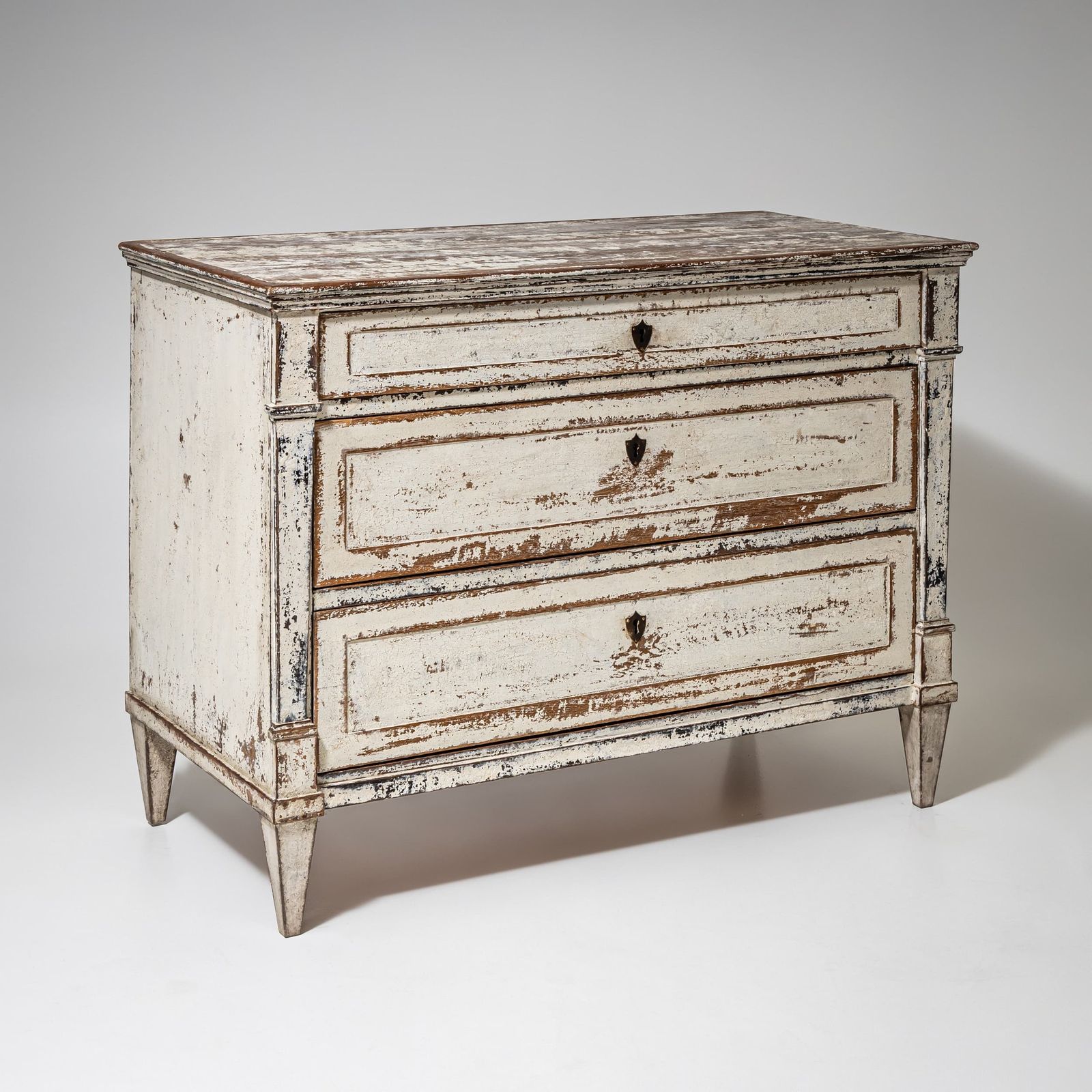 White Painted Biedermeier Chest Of Drawers, Circa 1825 photo Furniture