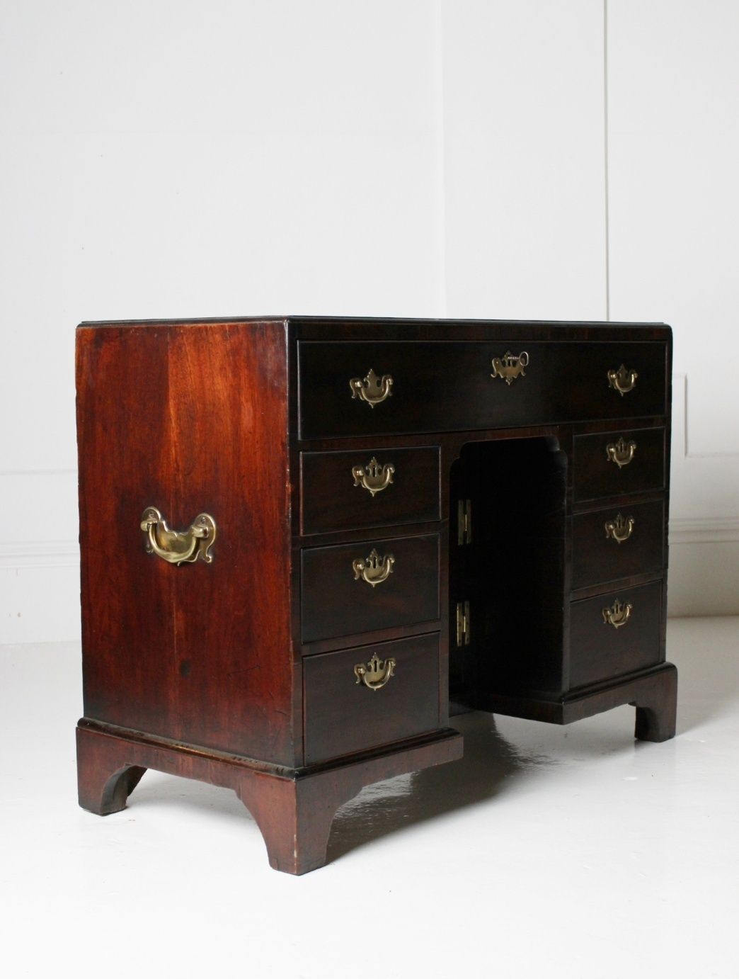 George II Red Walnut Kneehole Desk photo Furniture