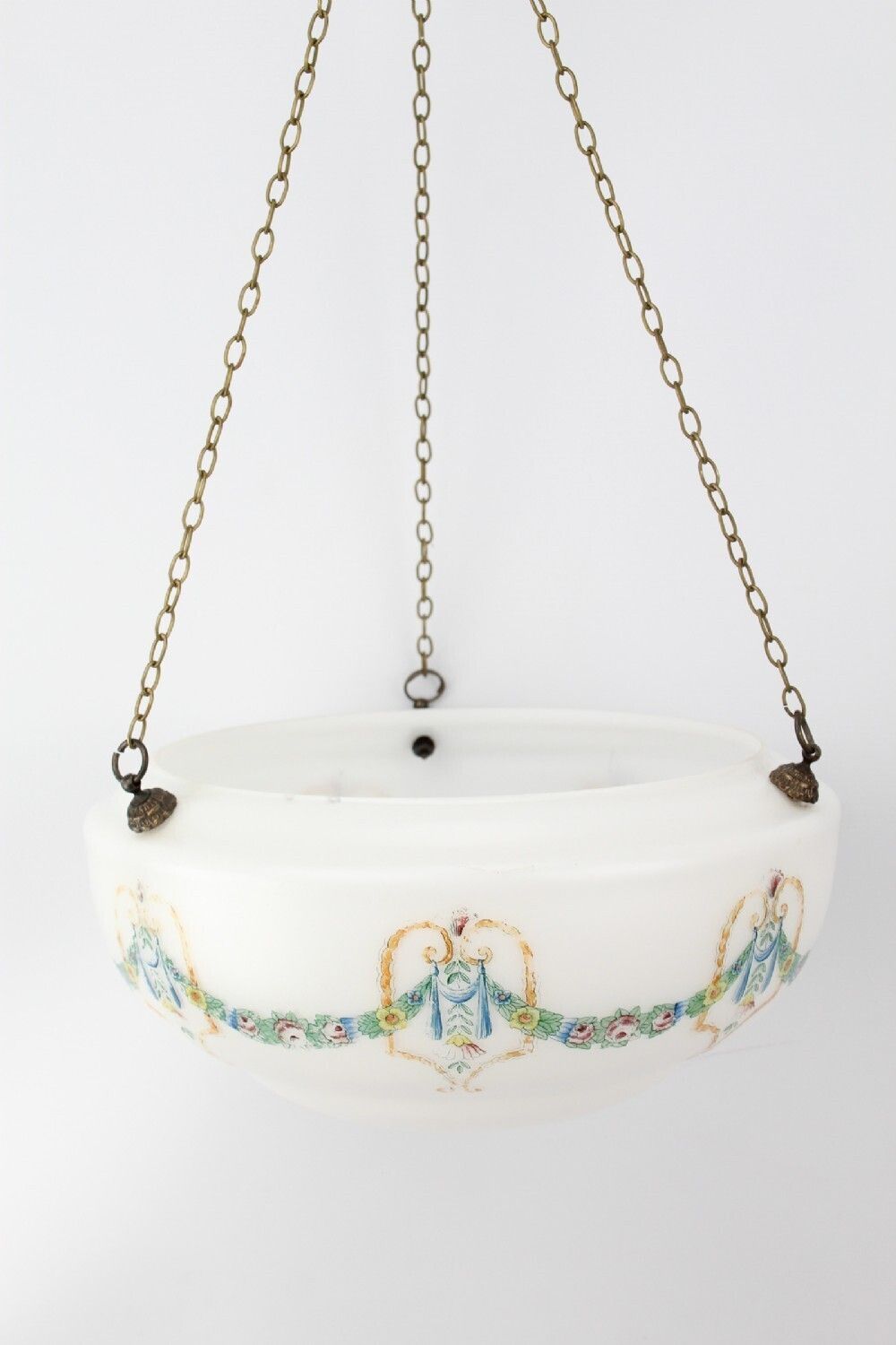 Neo Classical Painted Glass Plafonnier Light Shade