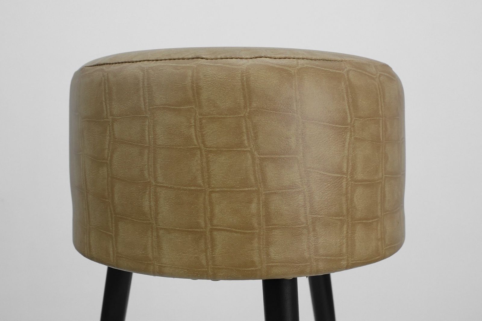 Vintage French Stool In Faux Leather And Wood, 1960 photo buy