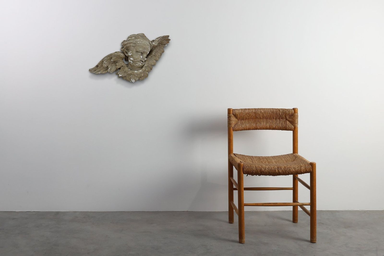 French Putti Sculpture In Limewood And Plaster, 18th Century photo furniture