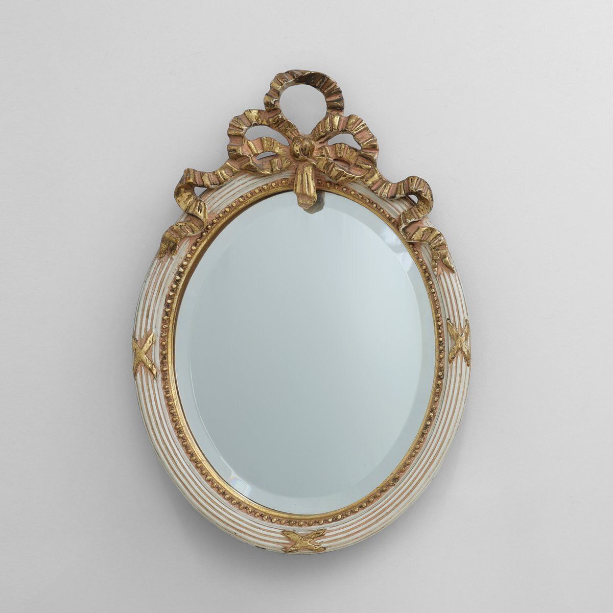 Louis XVI Baroque Style Mirror In Carved Wood, France, 1950s