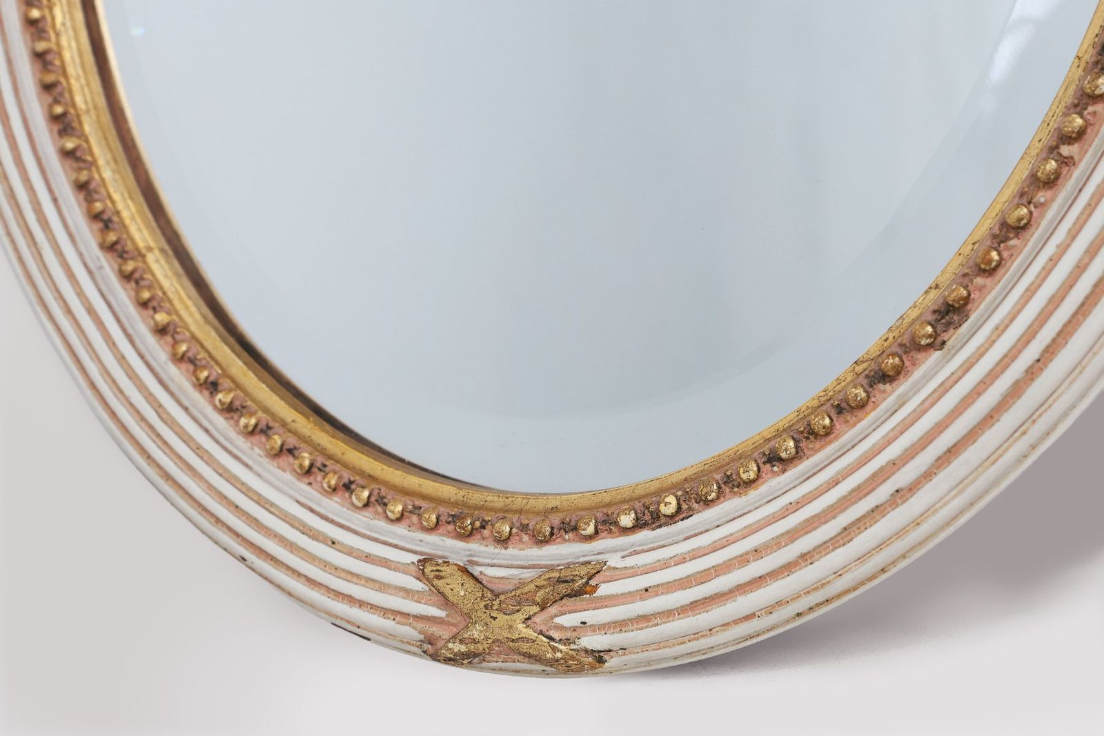Louis XVI Baroque Style Mirror In Carved Wood, France, 1950s photo for sale