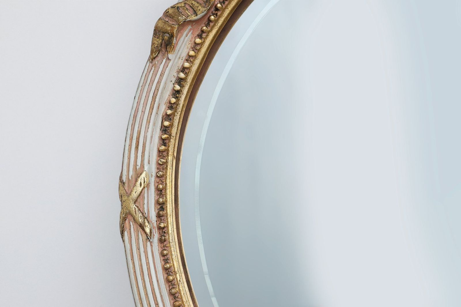 Louis XVI Baroque Style Mirror In Carved Wood, France, 1950s photo 1041.0