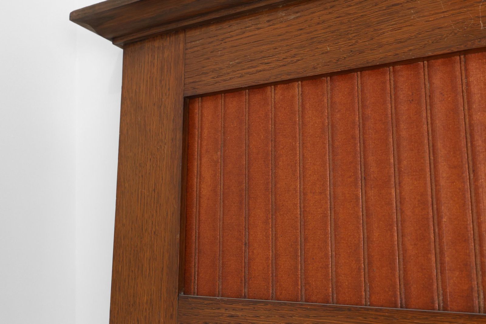 Art Deco French Oak Mirror With Fluted Panel, 1930s photo 1301.0