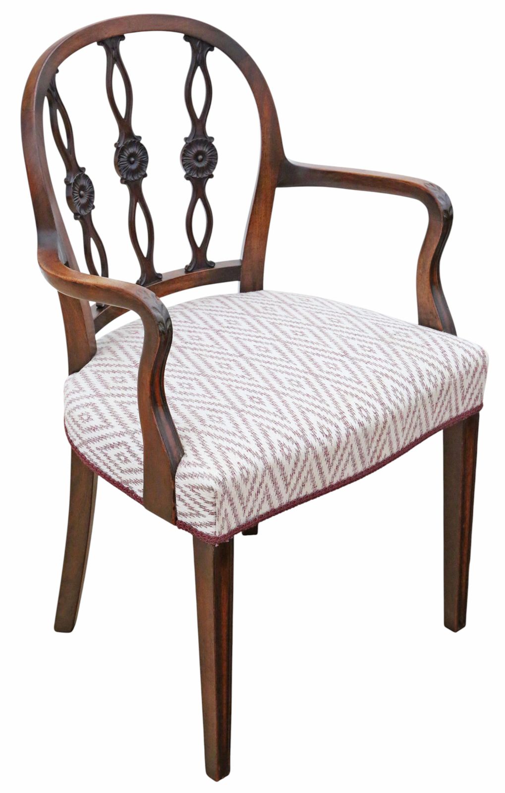 Antique Early 19th Century Mahogany Elbow Chair – Dining, Side, Or Desk Chair, Fine Quality