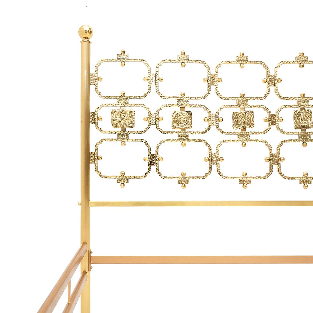 1875.0 Brass Headboard By Luciano Frigerio, 1970s photo