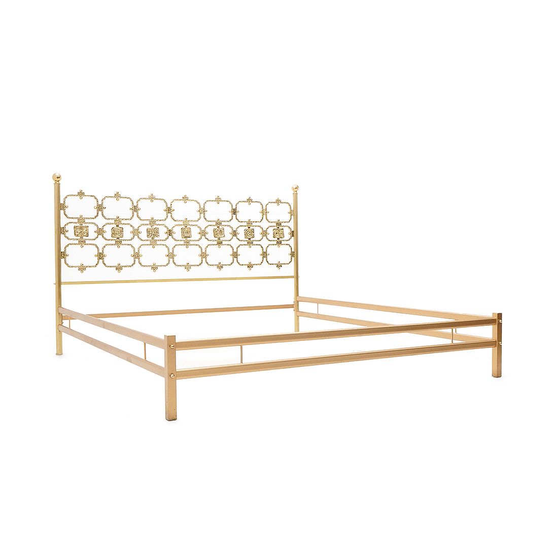 Brass Headboard By Luciano Frigerio, 1970s