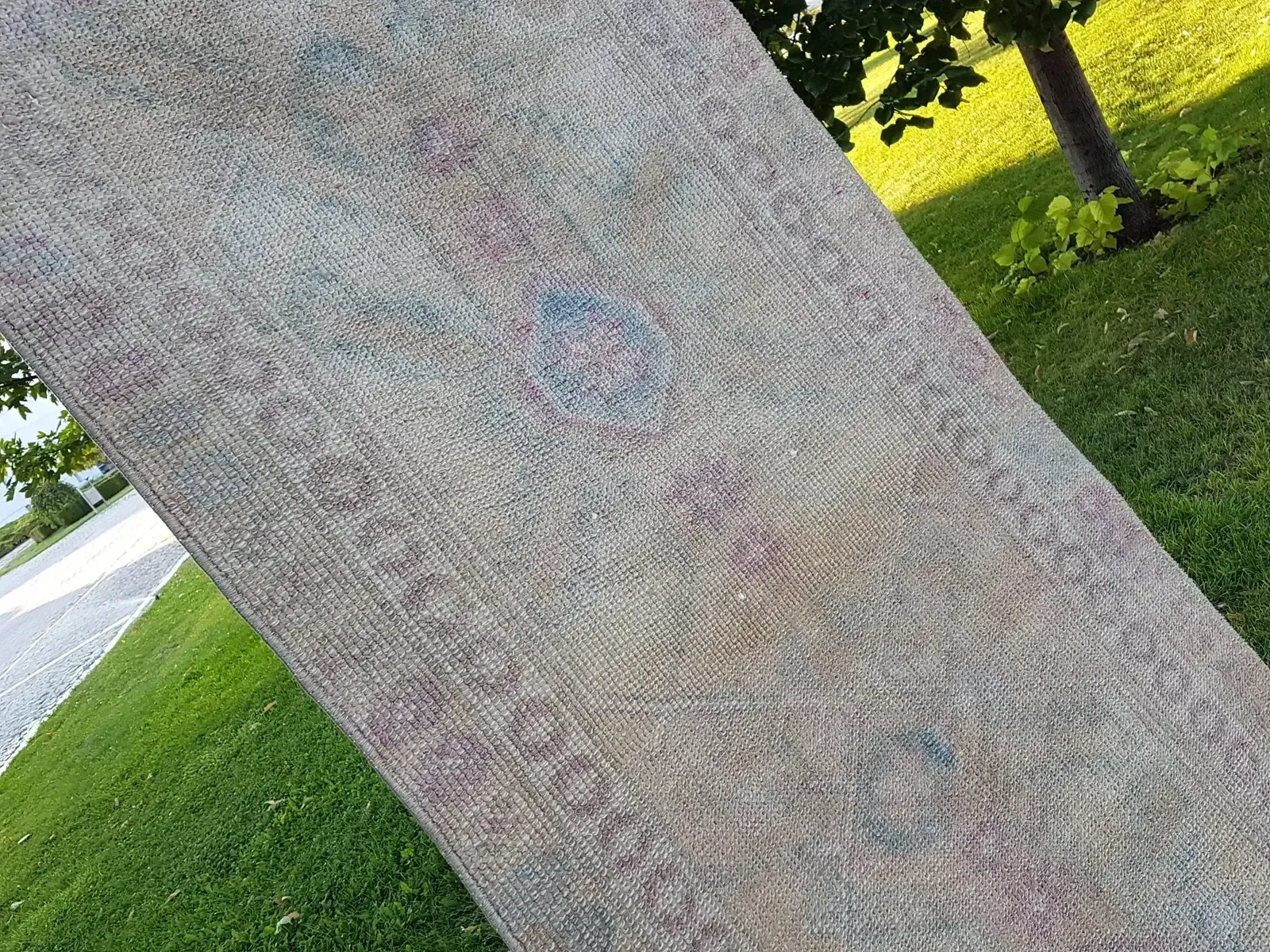 Mid 20th Century Faded Vintage Herki Runner   Designer Carpet photo vinterior
