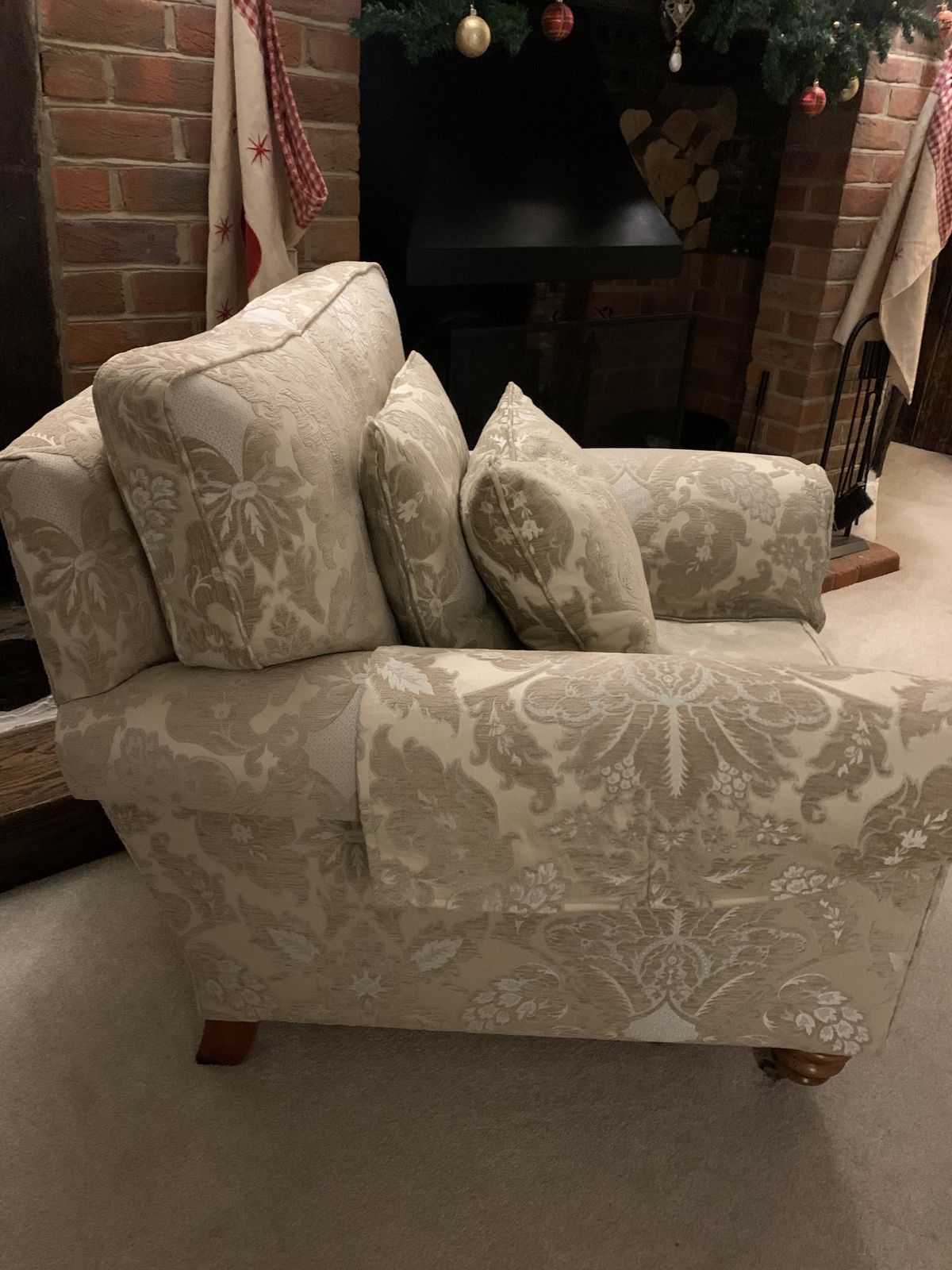 Duresta Trafalgar Metallic Damask Armchair photo furniture