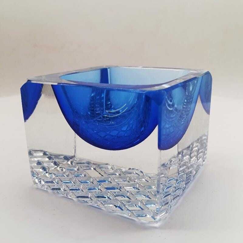 1960s Square Ashtray Or Catch All In Murano Glass By Mandruzzato. Made In Italy photo furniture
