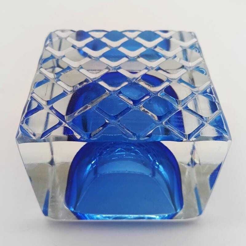 1960s Square Ashtray Or Catch All In Murano Glass By Mandruzzato. Made In Italy photo vintage