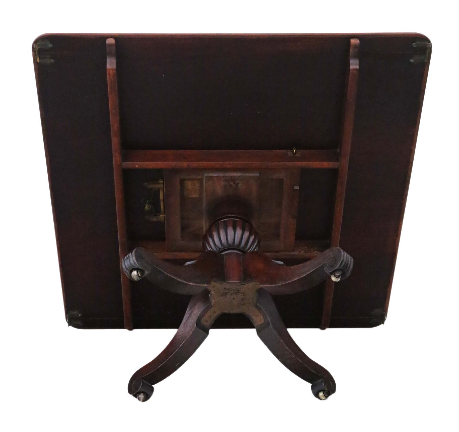 photo for sale Antique 19th Century Large Cuban Mahogany Dining Table By James Mein  Fine Quality