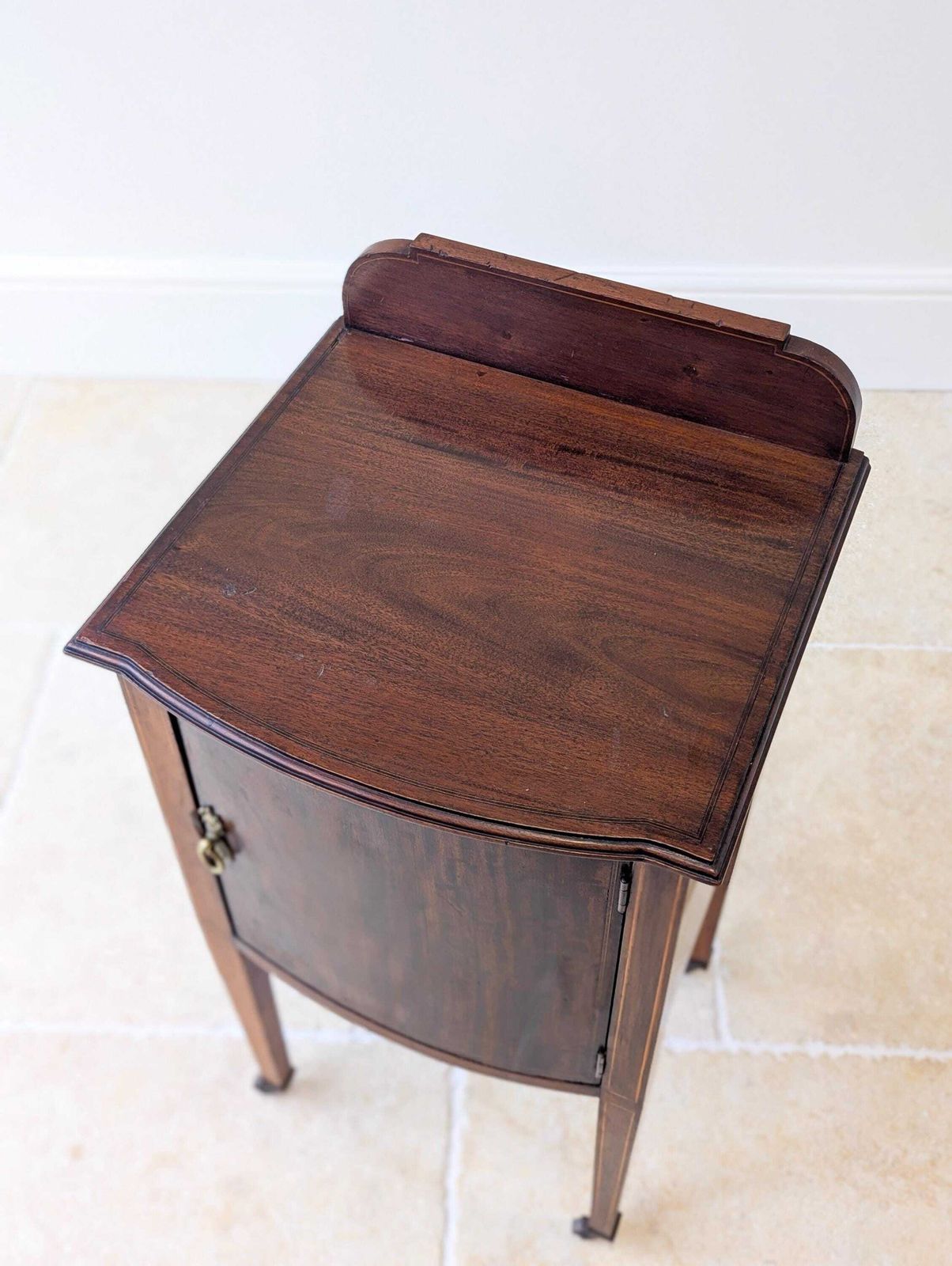 Antique Late Victorian Mahogany Bedside Cabinet C.1890 photo for sale