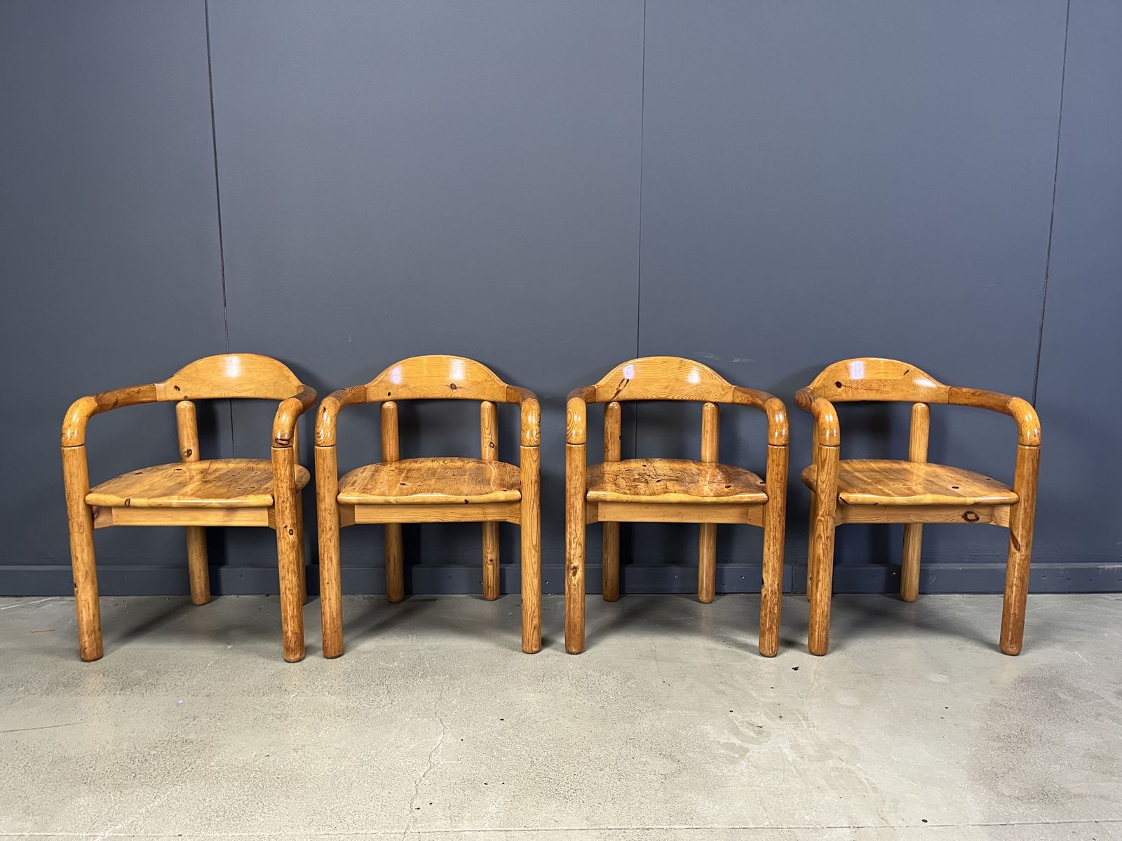 Cj Rosengaarden Pine Wood Dining Set   Set Of 5   1970s photo 1500.0