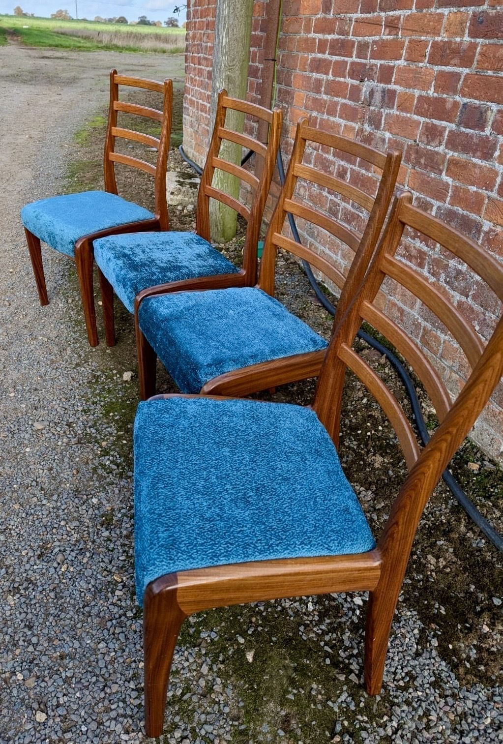 4 Midcentury Retro G Plan Ladderback Dining Chairs photo furniture