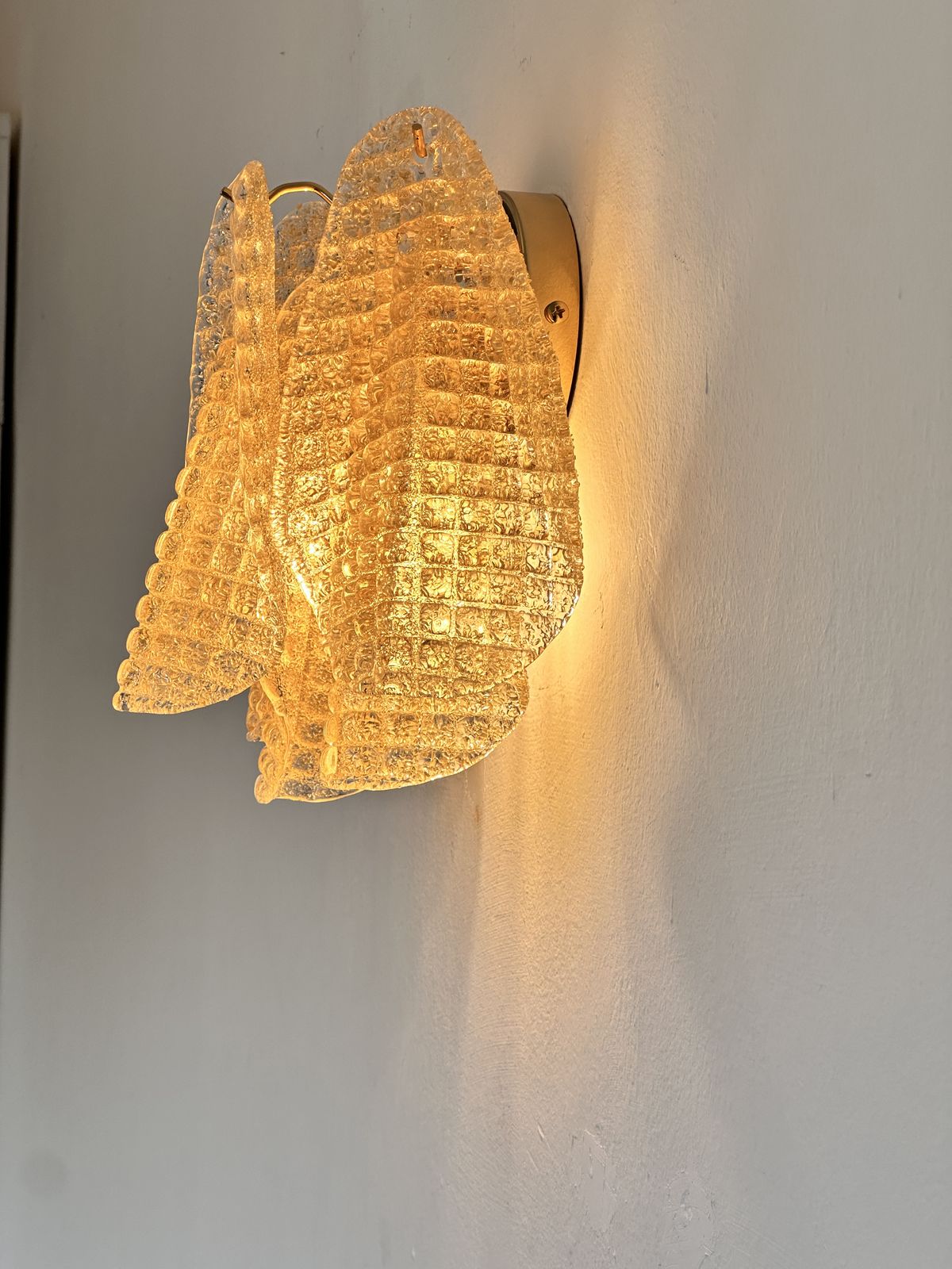 Contemporary Modern Gold "Granigli" "Rondini" Murano Glass Wall Sconces.Set Of Two. photo furniture