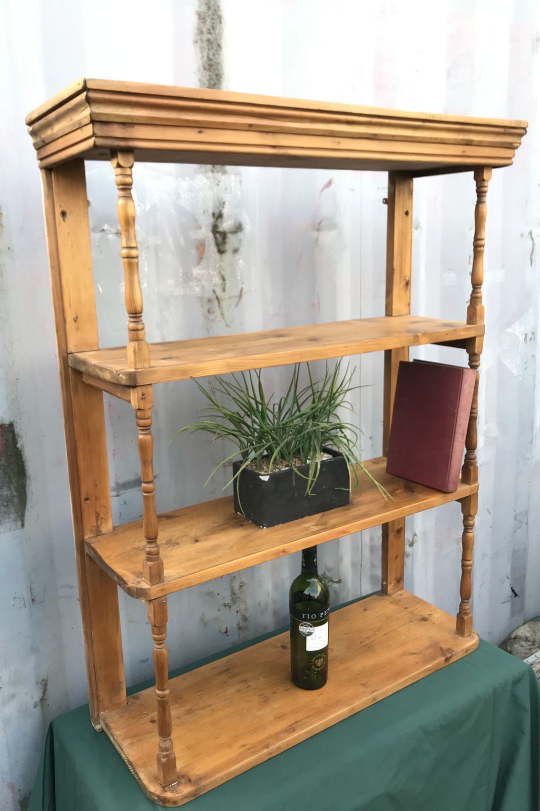 Wonderful 19th Century Late Victorian Pine 3 Trier Wall Hanging Shelfs