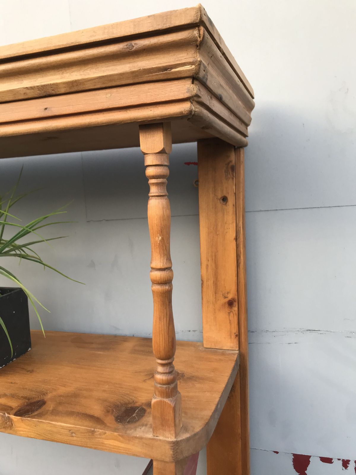 photo furniture Wonderful 19th Century Late Victorian Pine 3 Trier Wall Hanging Shelfs